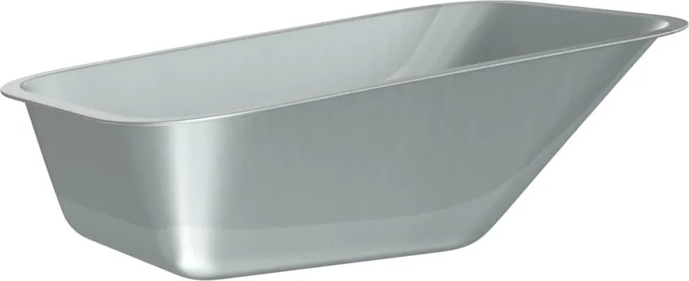 vidaXL Înlocuire tavă pentru roabă Argintiu 88 x 60 x 32 cm Oțel
