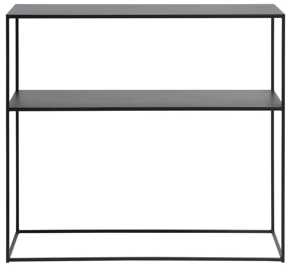 Masă consolă neagră din metal 35x90 cm Pebble – Unique Furniture