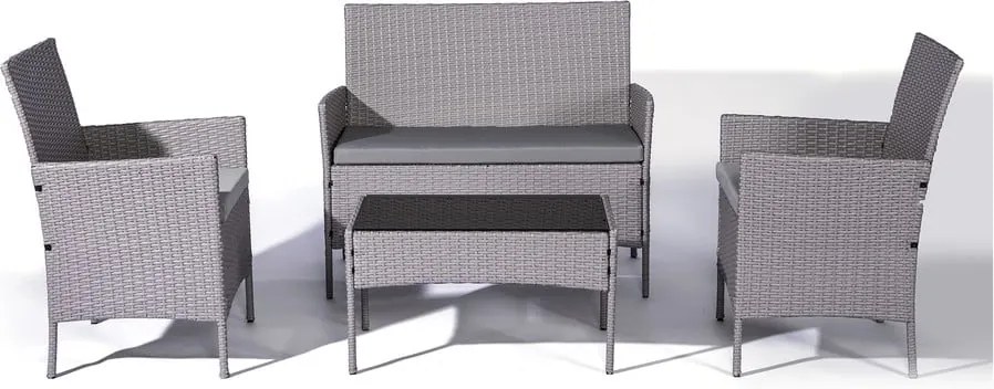 Set mobilier de grădină Le Bonom Fila, gri deschis