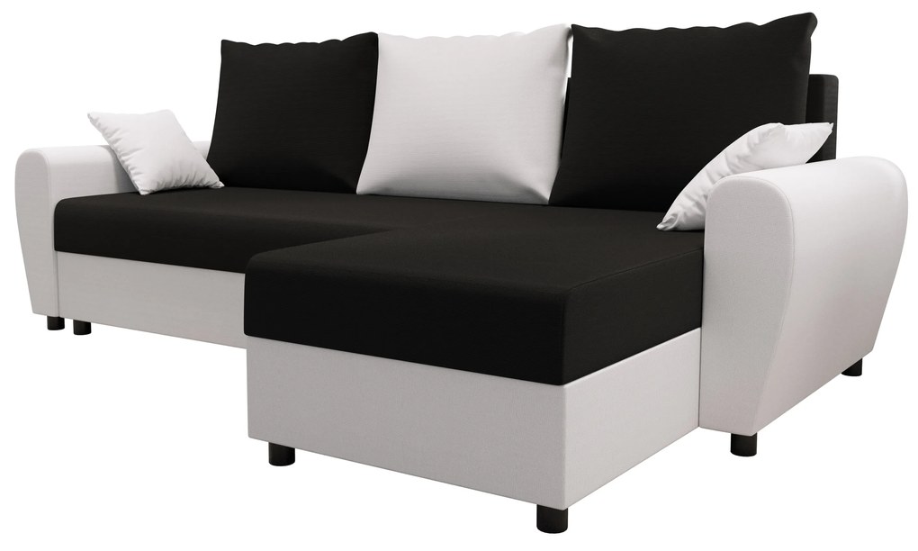 Colțar Fleur L (Alb + Negru) (D). 1057056