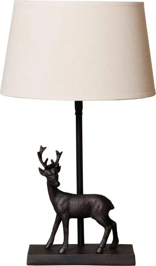 Lampa de masa, cu abajur din in, Deer