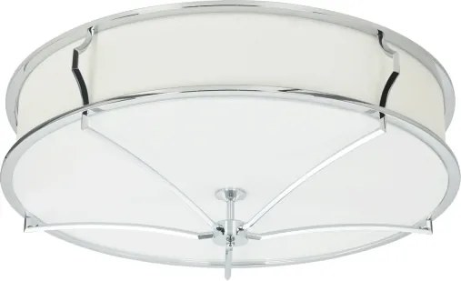 Open Design OR84429 - Plafonieră STESSO, 6xE27/12W/230V, Ø 85 cm, crom lucios/alb