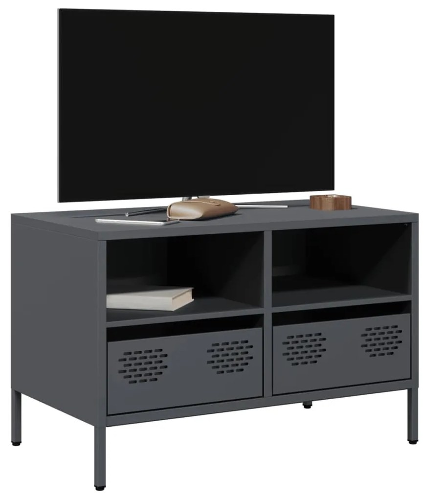 vidaXL Dulap TV, antracit, 68x39x43,5 cm, oțel laminat la rece