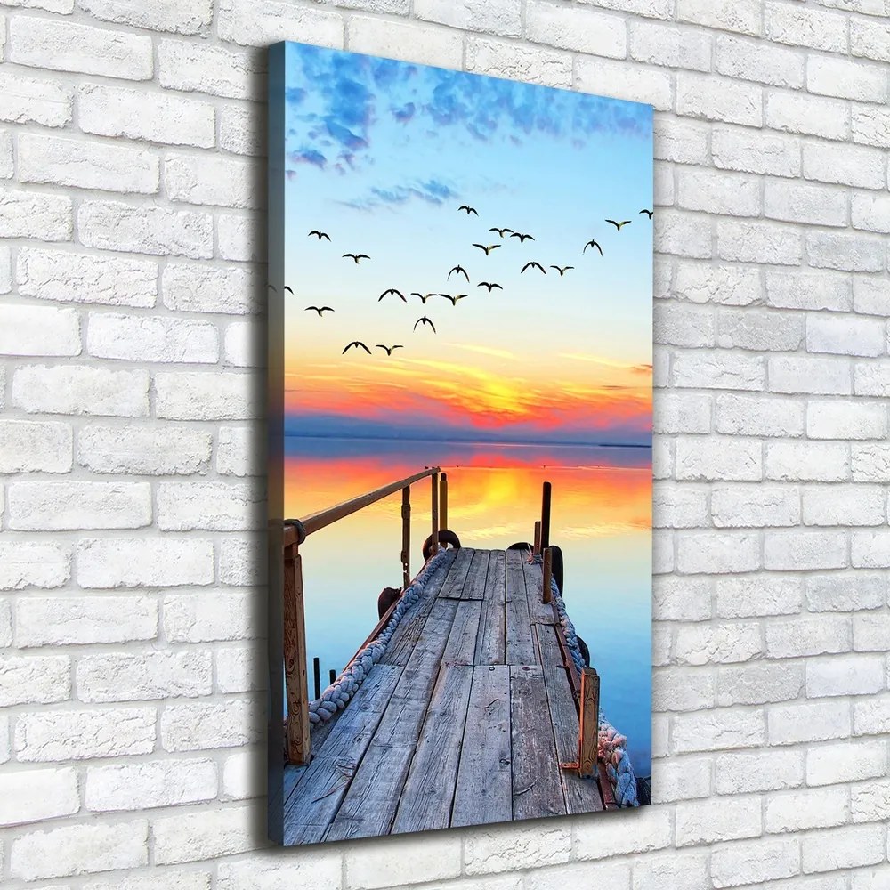 Print pe canvas Debarcader din lemn