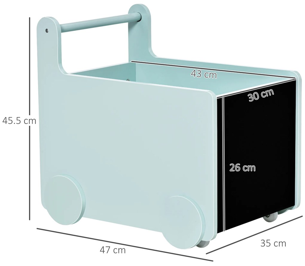 HomCom cutie jucarii, multifunctionala, cu roti, 47x35x45.5cm | AOSOM RO