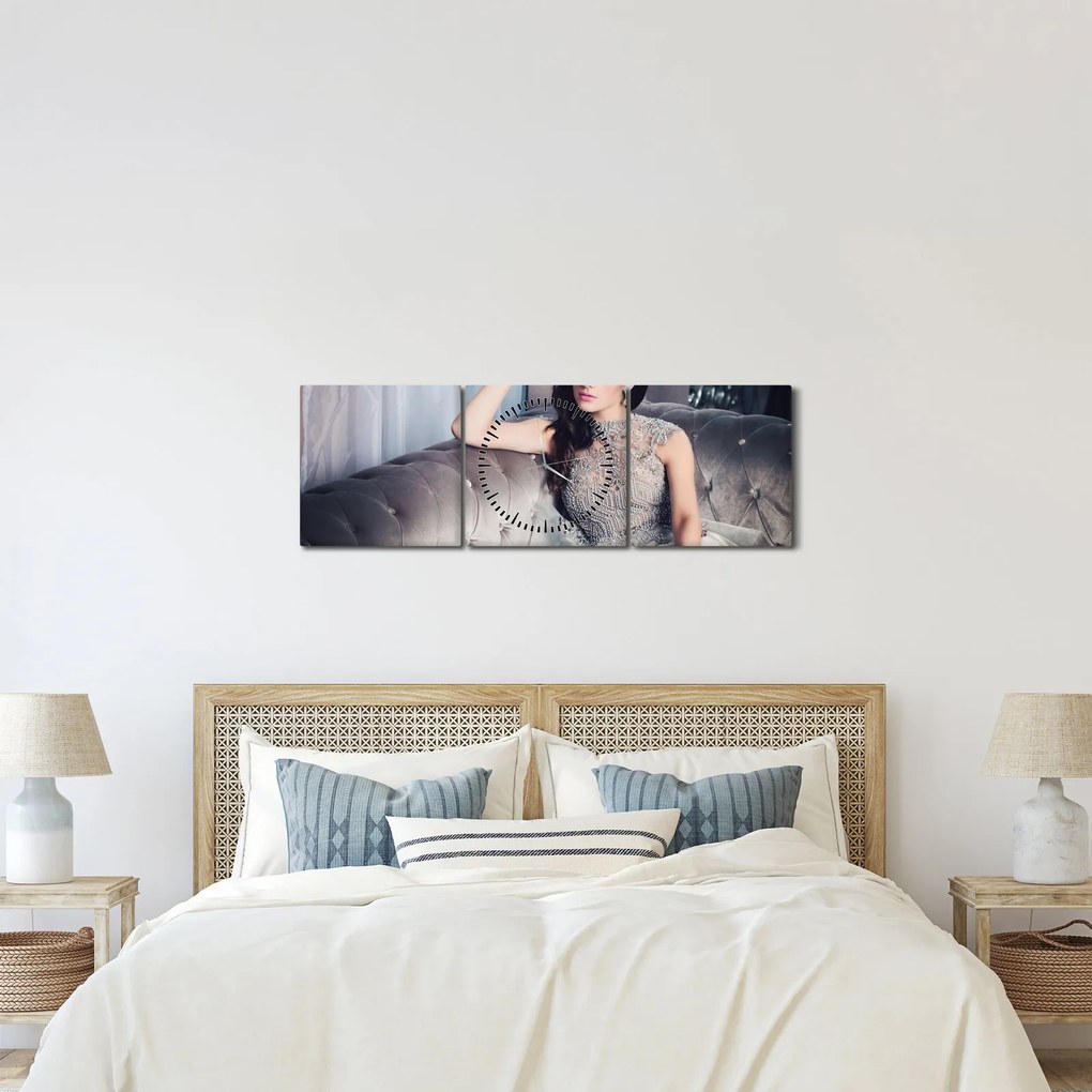 Tablou - Glamour (cu ceas) (90x30 cm)