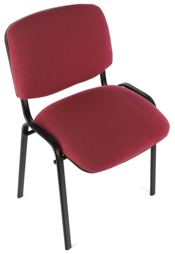 Scaun de conferinta Viva N, picioare negre, rosu