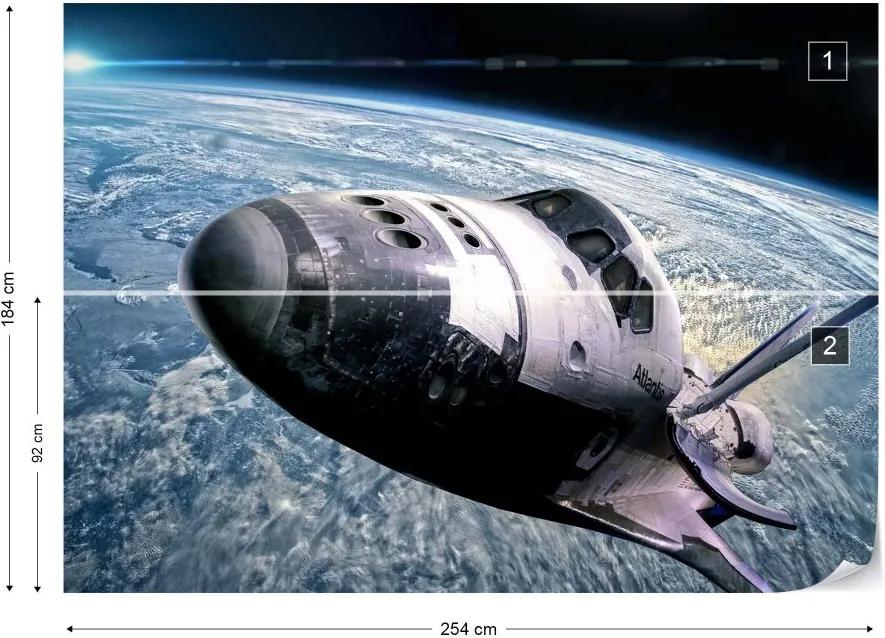 Fototapet GLIX - Space Shuttle + adeziv GRATUIT Tapet nețesute - 254x184 cm