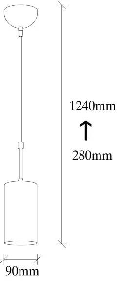 Lustră pe cablu KEM 1xE27/40W/230V aurie