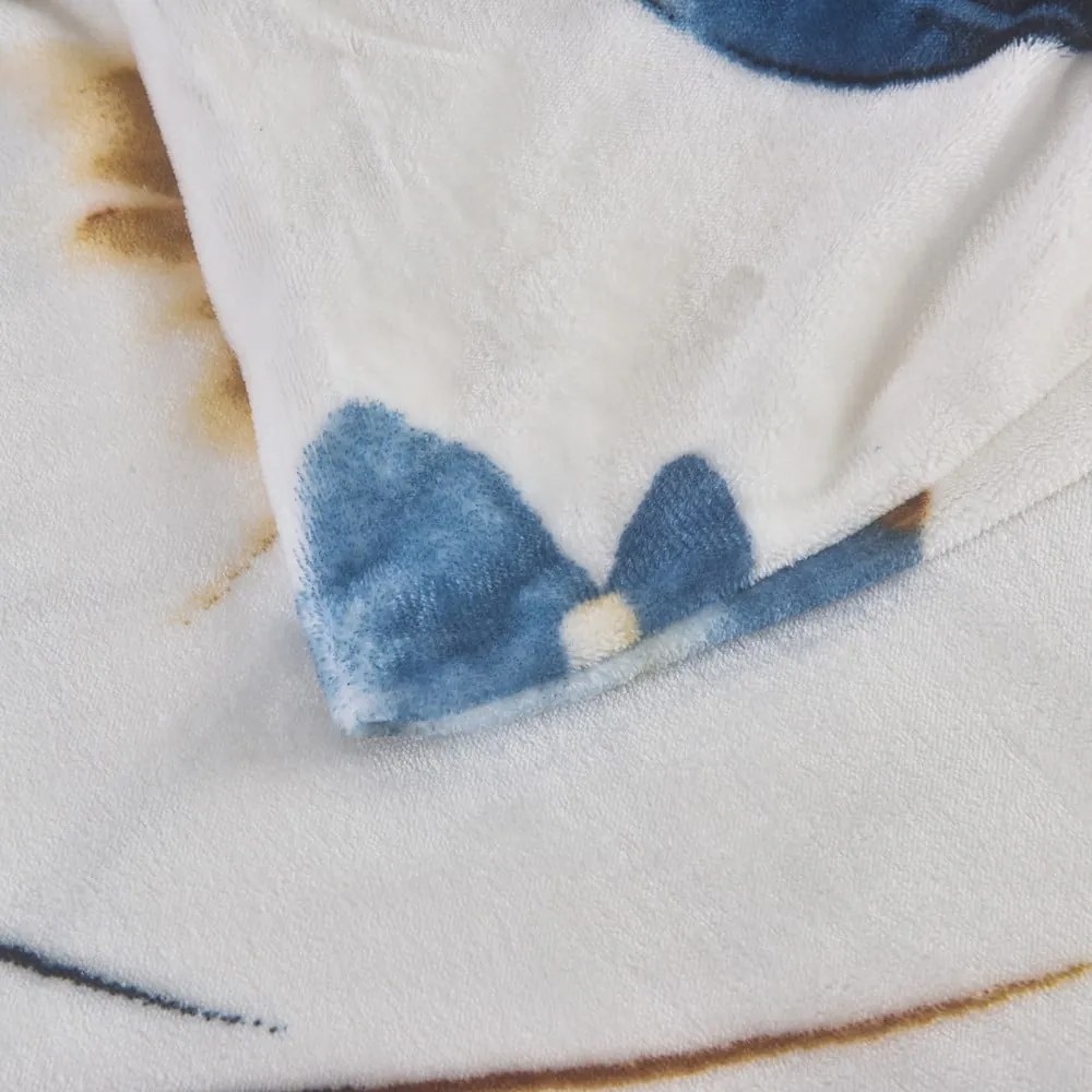 Lenjerie de pat albastru-închis din micropluș/cocolino pentru pat de o persoană 140x200 cm Marbella – My House