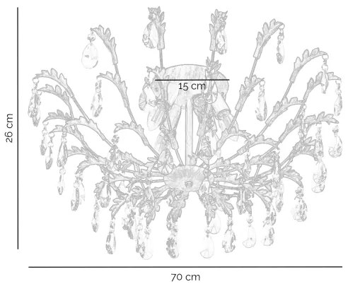 ONLI - Plafonieră TERESA 5xE14/6W/230V bronz