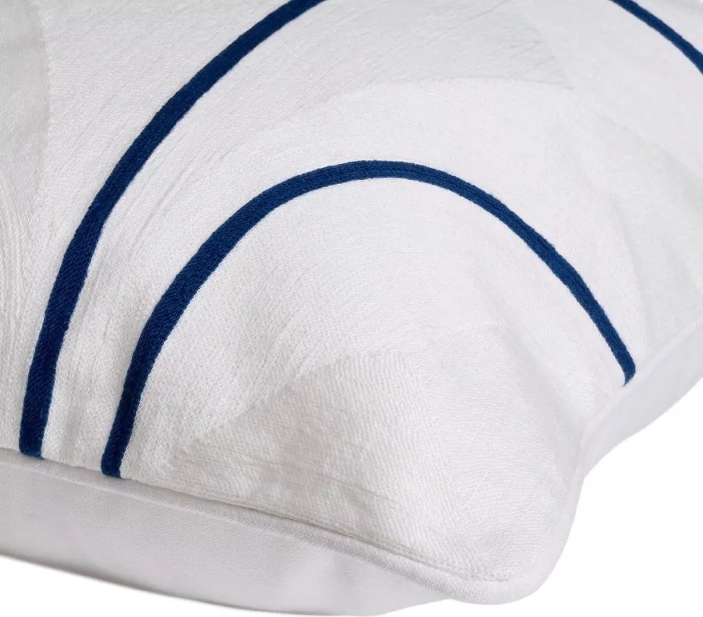 Perna decorativa design LUX Sabrosa 50x50cm, albastru/ alb