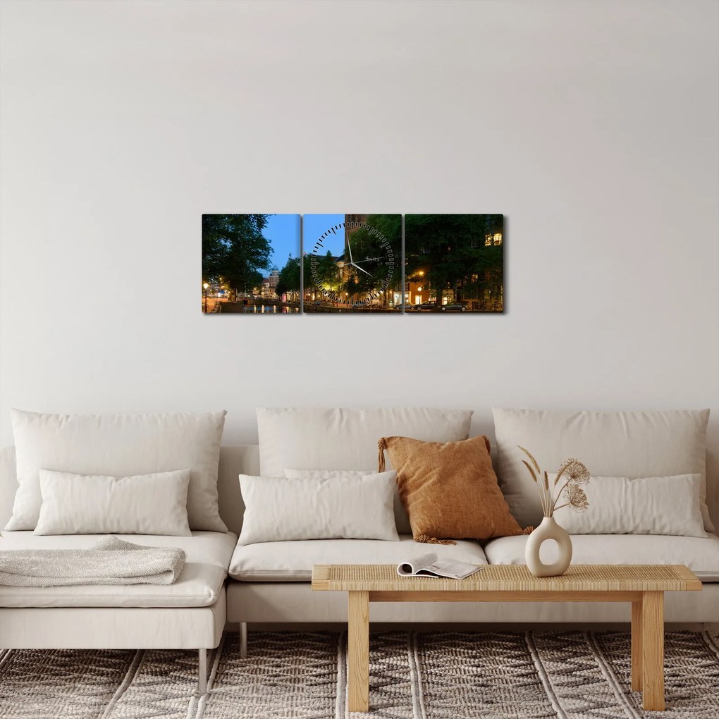 Tabou orașului istoric nocturn (cu ceas) (90x30 cm)