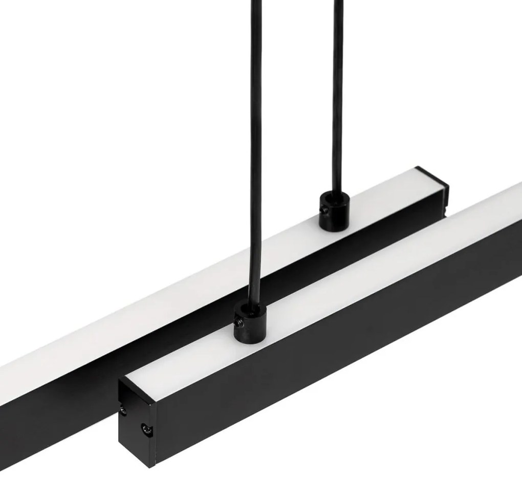 Lustra suspendata LED, Otel, Negru, MIAMI