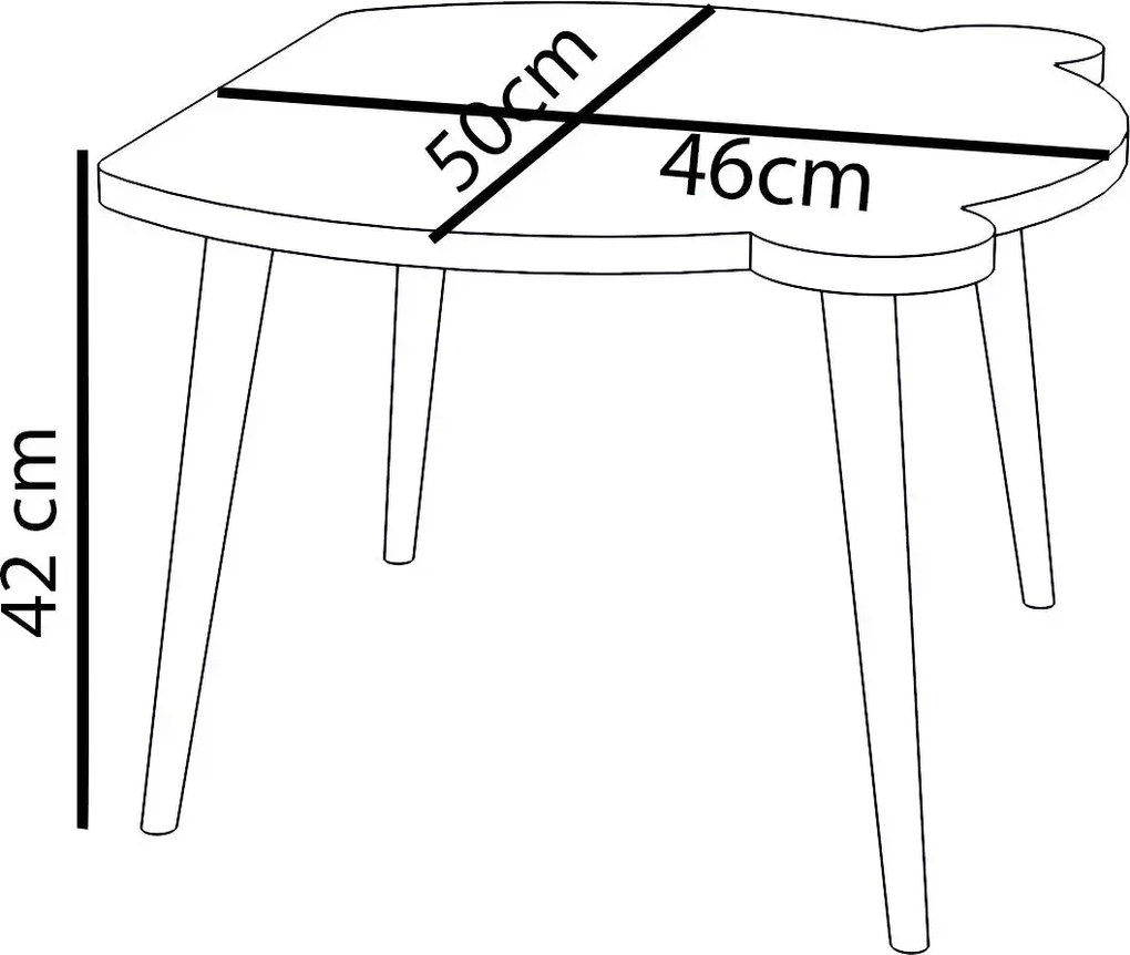 Set masa + 1 scaun copii – PAL albastru, Panda