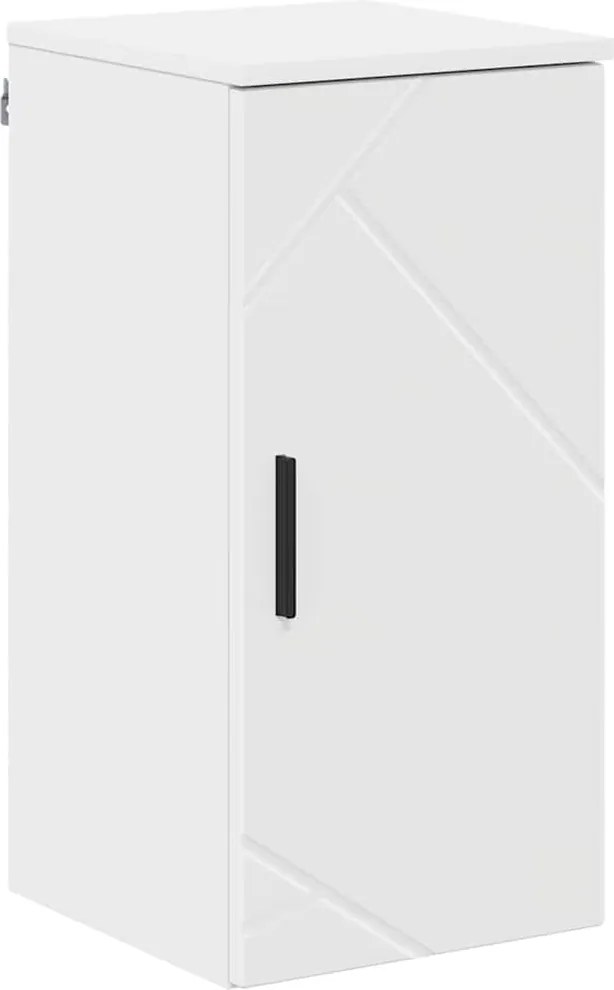 vidaXL Dulap de Baie Alb 30 x 31,5 x 61 cm Lemn compozit & Metal