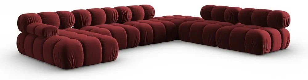 Canapea roșie cu tapițerie din catifea 379 cm Bellis – Micadoni Home