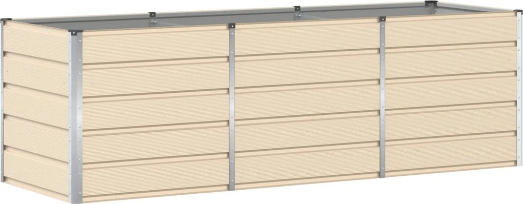 vidaXL Jardinieră Creme 240 x 80 x 75 cm Oțel