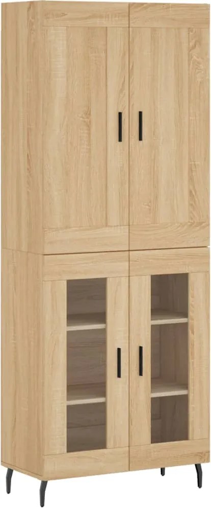 vidaXL Dulap înalt, stejar sonoma, 69,5x34x180 cm, lemn compozit