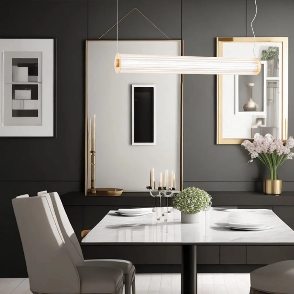 Lustra LED eleganta realizata manual Hampton alama periata