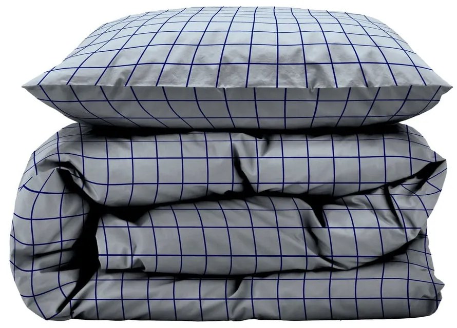 Lenjerie de pat albastru-deschis din bumbac ranforcé pentru pat de o persoană 140x200 cm Vista – Södahl