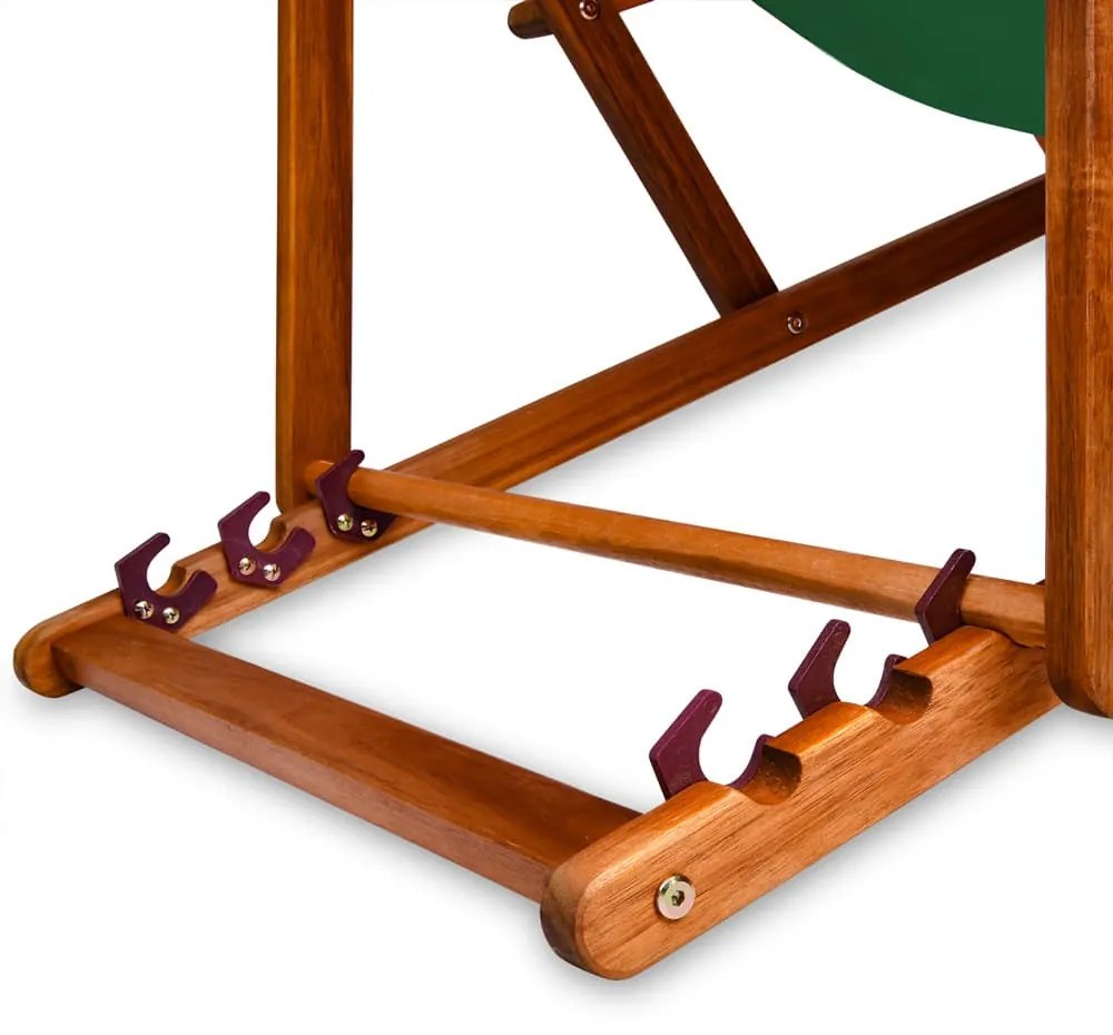 Șezlong de grădină SIENA, 65x87x102cm, verde Casaria