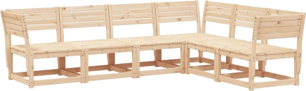vidaXL Set canapea de grădină, 6 piese, lemn masiv de pin