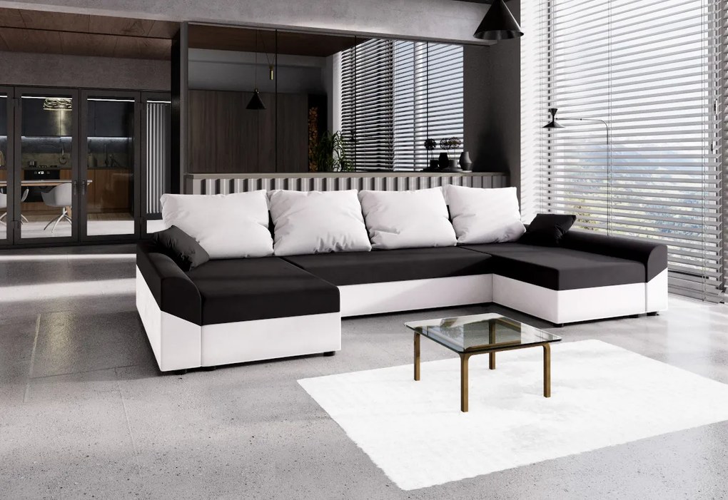 Supermobel Canapea extensibilă în formă de U DENVER N, 311x90x140, sawana 14/sawana 13