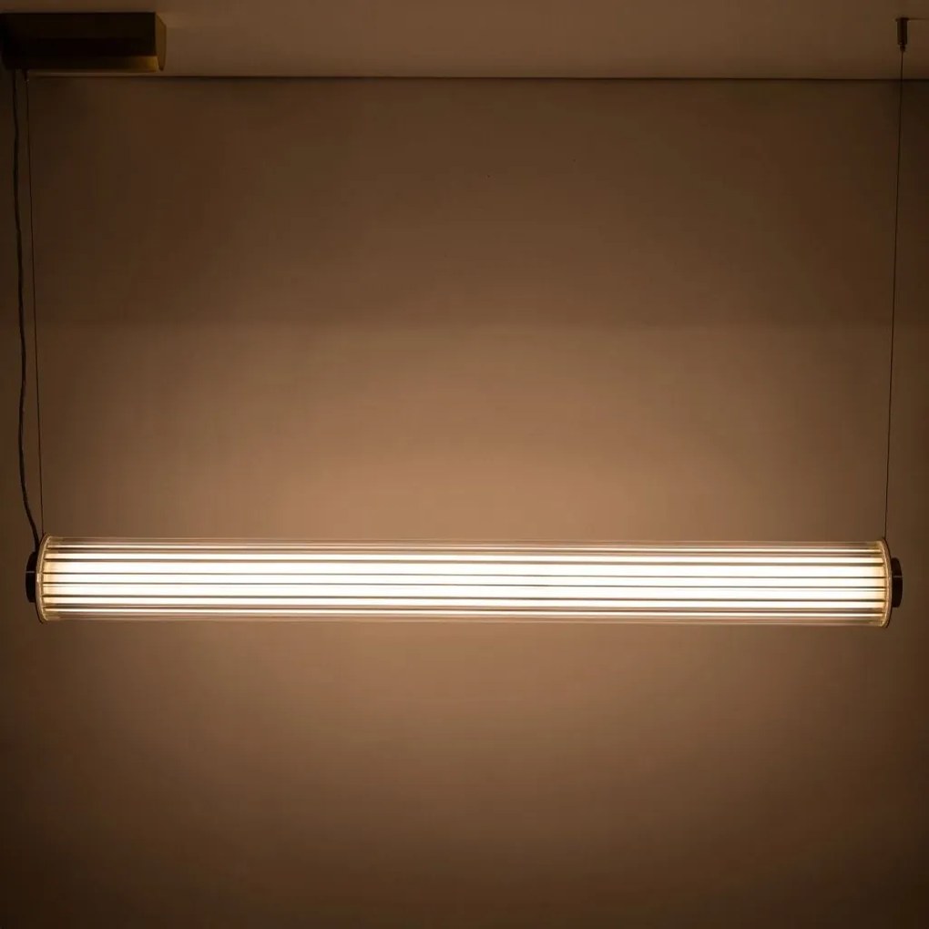 Lustra LED smart cu telecomanda COMO alama periata