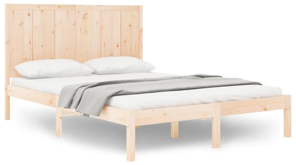 3105730 vidaXL Cadru de pat, 140x200 cm, lemn masiv de pin