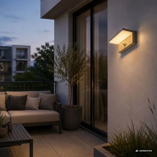 Rabalux 77220 - Lampă de perete LED pentru exterior cu senzor ZARAGOZA 9W/230V IP54 bej