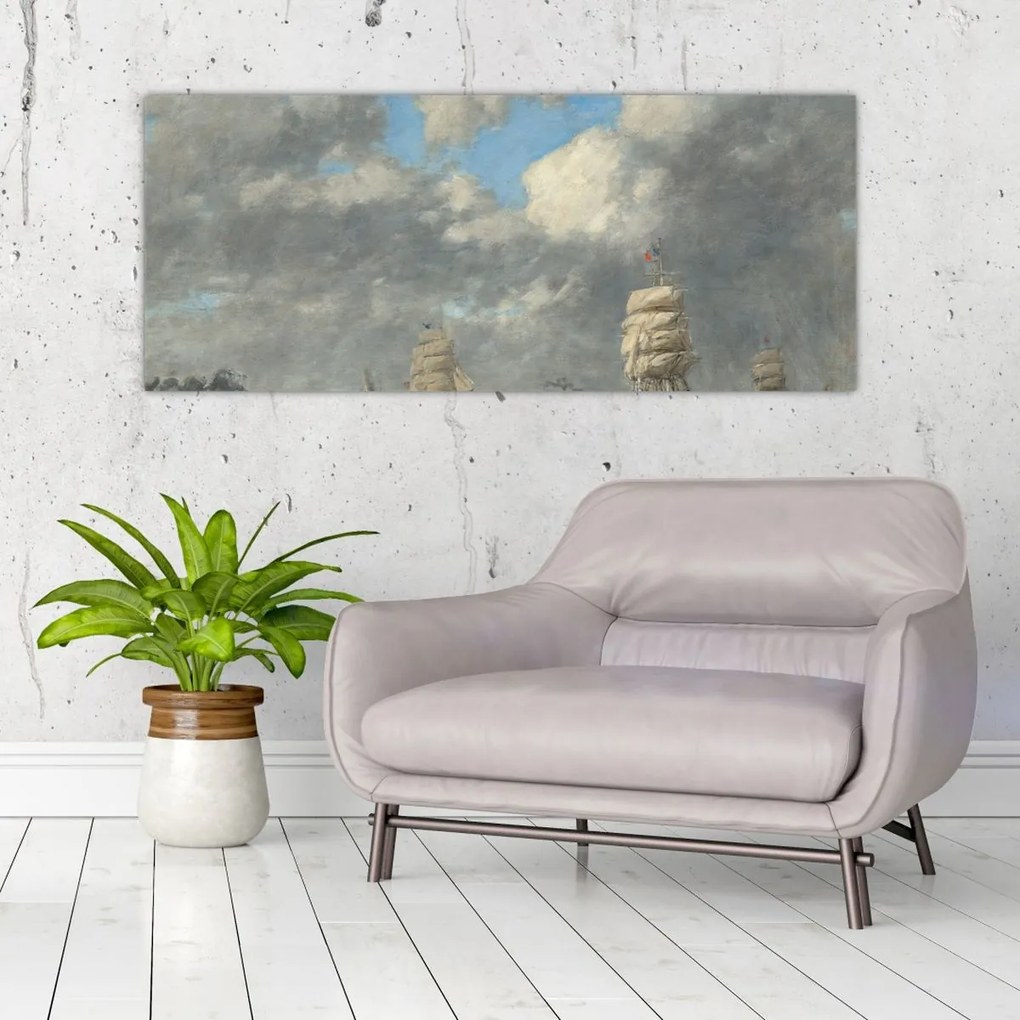 Tablou - Eugène Boudin, Le Havre, reproducere (120x50 cm)