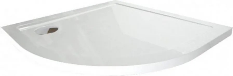 Cădiță de duș curbată, joasă, SMC, 90x90x4 cm