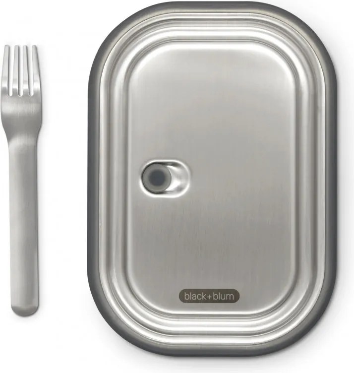 Cutie pentru pranz Black+Blum BAM-SS-L005, 1 l, Dreptunghiulara, Potrivita pentru cuptor, Fara BPA, Otel inoxidabil, Inox/Albastru