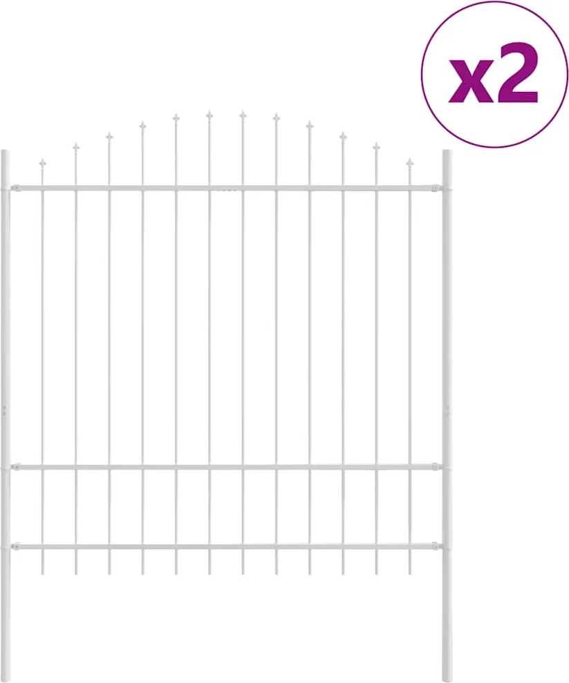 vidaXL Gard de Grădină 2 pcs Alb 170 x 215 cm