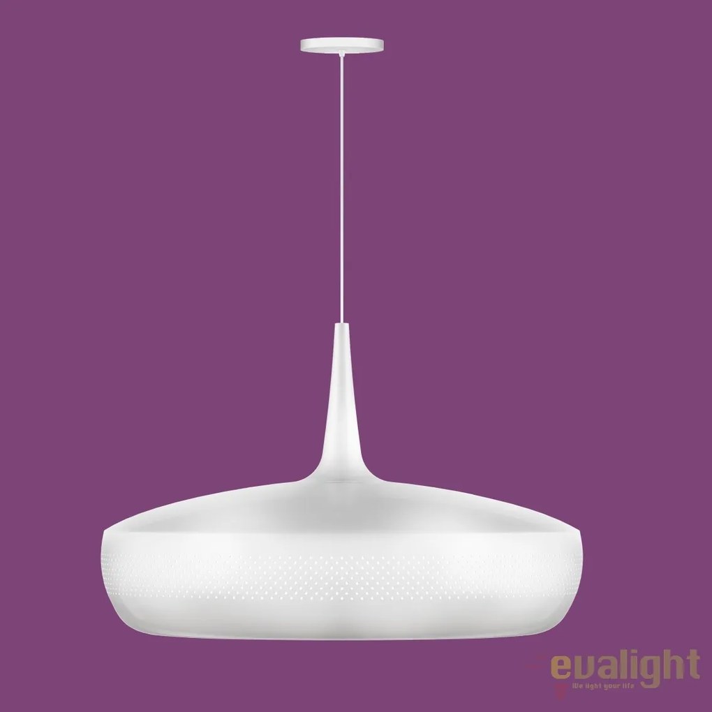Abajur metalic design retro Clava Dine, Matt White