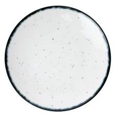 Set veselă 24 piese, din porțelan, alb/negru