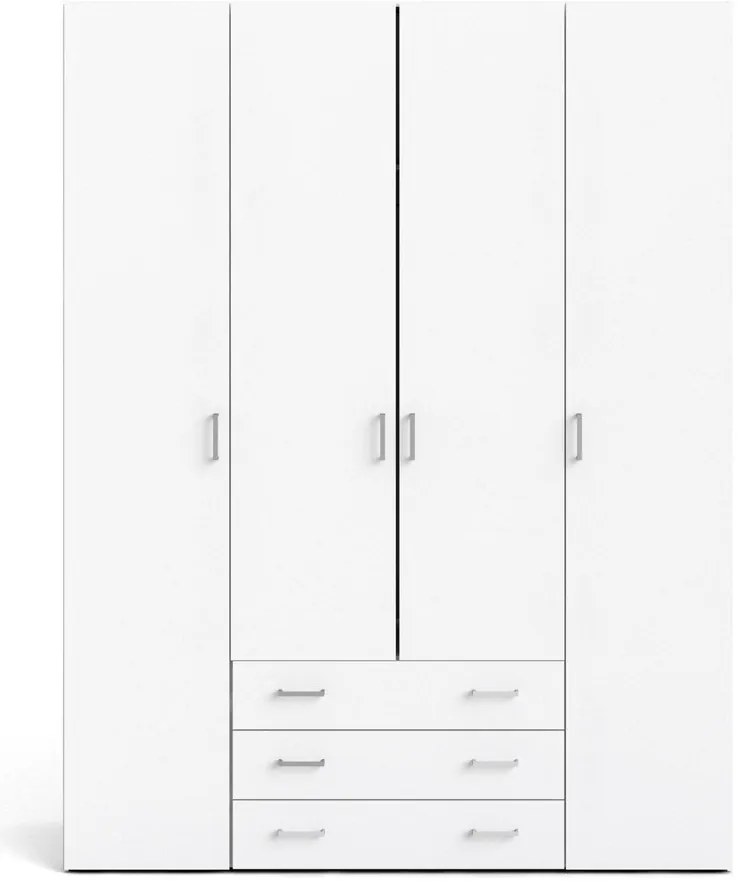 Șifonier alb 154x200 cm Space – Tvilum