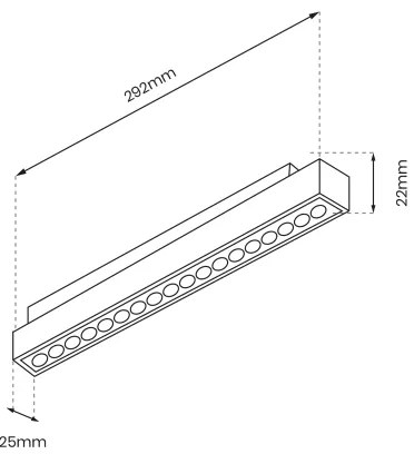 LED lampă pentru sistem Magnetic Track 18W 48V 4000K