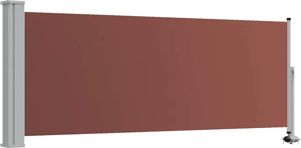 vidaXL Copertină laterală retractabilă de terasă, maro, 100 x 300 cm
