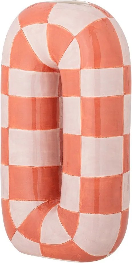 Vază somon/crem din ceramică pictată manual (înălțime 32 cm) Mae – Bloomingville