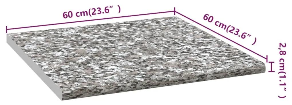Blat de bucatarie, gri cu textura granit, 60x60x2,8 cm, PAL gri granit, 60 x 60 x 2.8 cm, 1