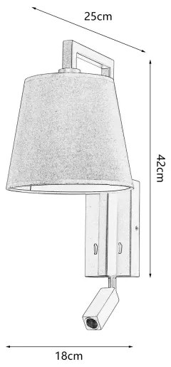 Lampă LED de perete Brilagi RAYA 1xE14/40W/230V + LED/3W negru