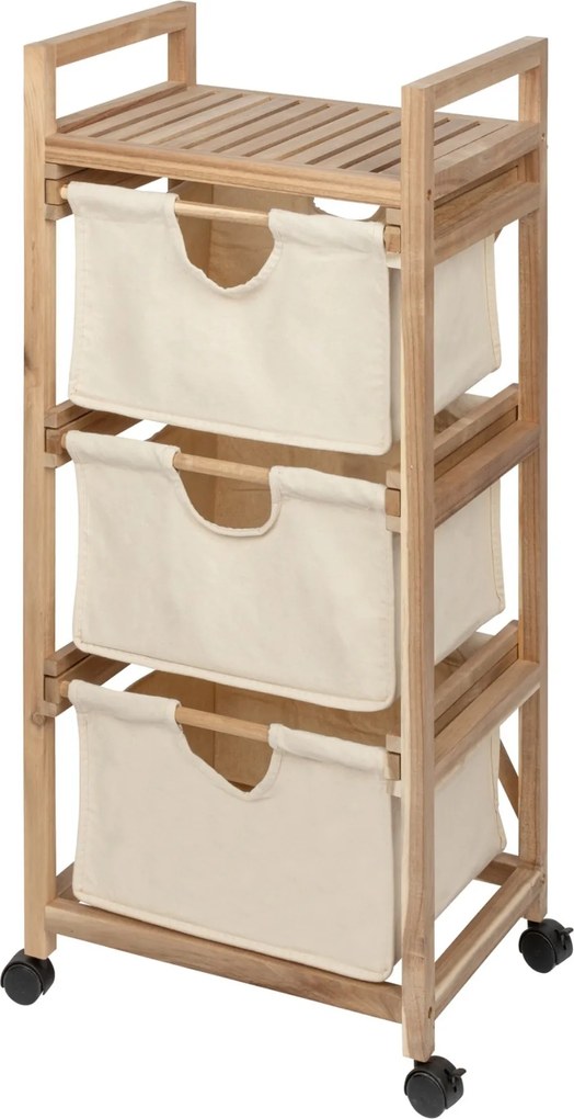 Raft baie ACINA cu trei niveluri, materiale, lemn de salcâm, WENKO