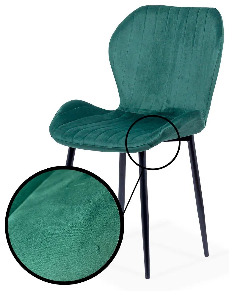 RESIGILAT - Scaun living din catifea BUC 248U verde