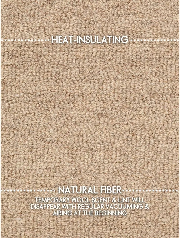 Covor în culoare naturală țesut manual rotund din lână ø 200 cm Puristic Knots – Elle Decoration