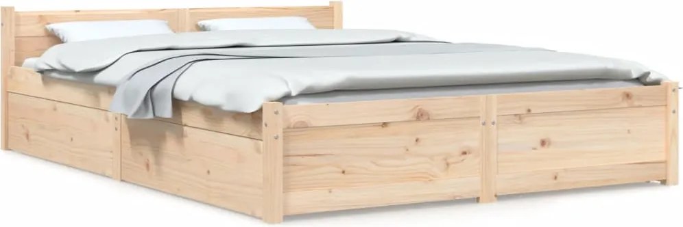 vidaXL Cadru de pat cu sertare, 160x200 cm