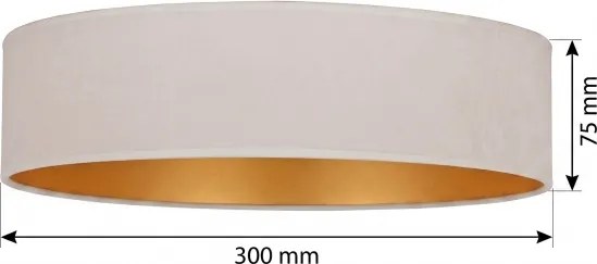 BRILAGI - Abajur de schimb universal VELVET, Ø 30 cm, crem/auriu