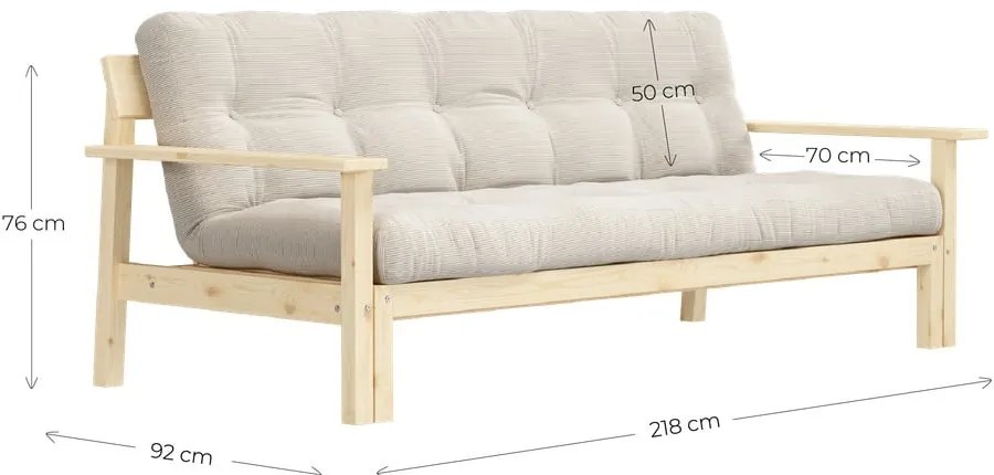 Canapea extensibilă Karup Design Unwind Linen