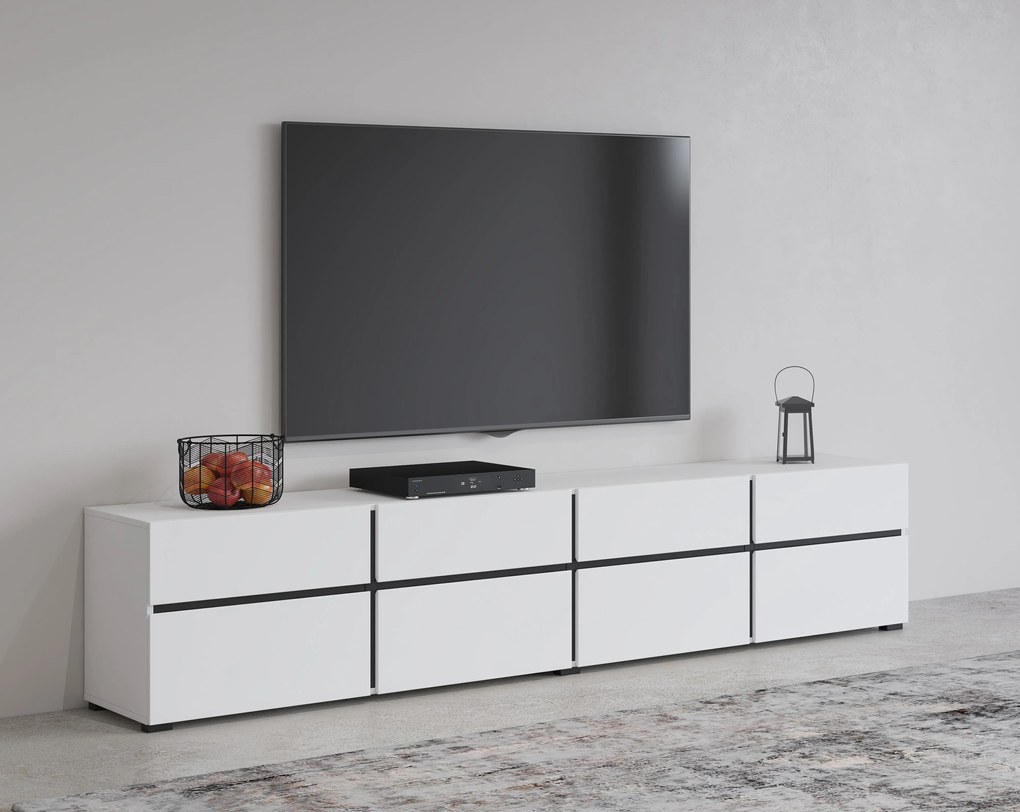 Masă TV Crossroad W40 (negru + alb). 1118159